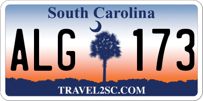 SC license plate ALG173