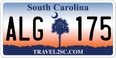 SC license plate ALG175