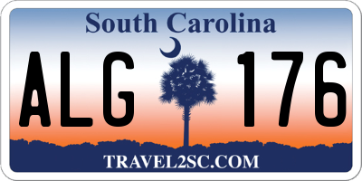 SC license plate ALG176