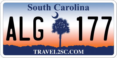 SC license plate ALG177