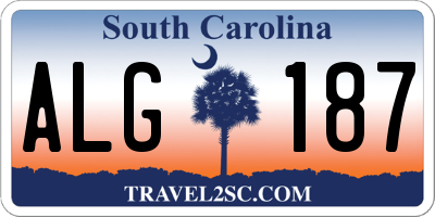 SC license plate ALG187