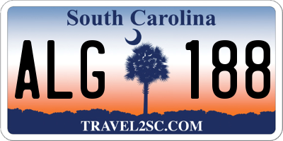 SC license plate ALG188