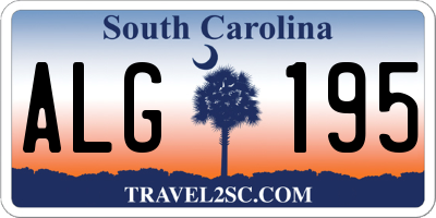 SC license plate ALG195
