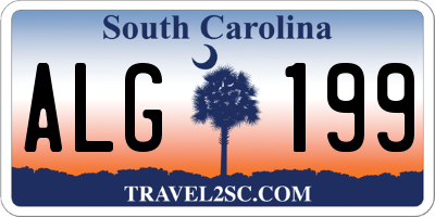 SC license plate ALG199