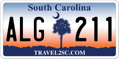 SC license plate ALG211