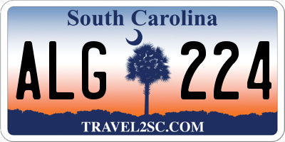 SC license plate ALG224