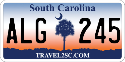 SC license plate ALG245