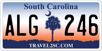 SC license plate ALG246