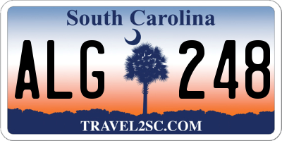 SC license plate ALG248