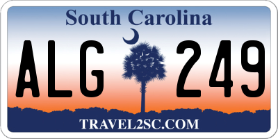 SC license plate ALG249