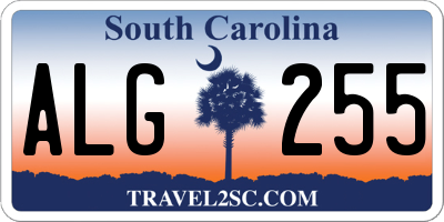 SC license plate ALG255