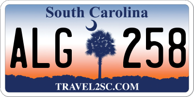 SC license plate ALG258