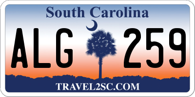 SC license plate ALG259