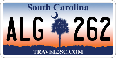 SC license plate ALG262