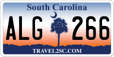 SC license plate ALG266