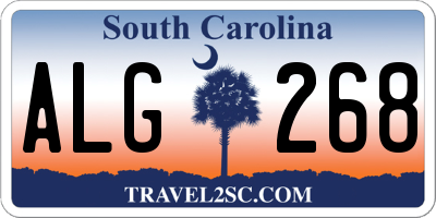SC license plate ALG268