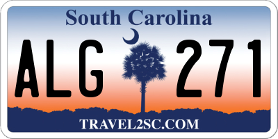 SC license plate ALG271