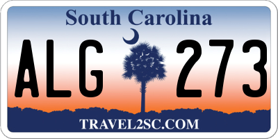SC license plate ALG273
