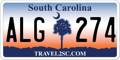 SC license plate ALG274