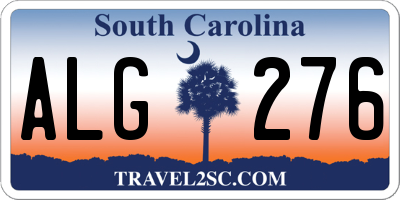 SC license plate ALG276