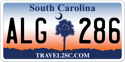 SC license plate ALG286