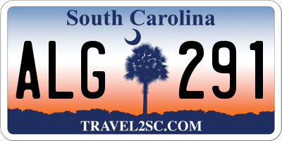 SC license plate ALG291
