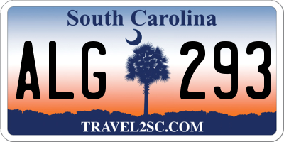 SC license plate ALG293