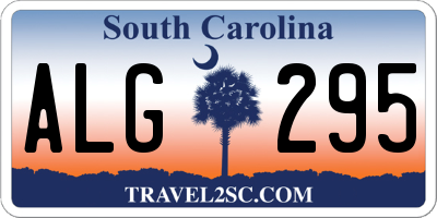 SC license plate ALG295