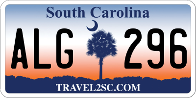 SC license plate ALG296