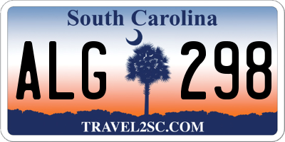 SC license plate ALG298