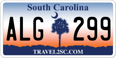 SC license plate ALG299