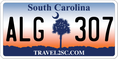 SC license plate ALG307