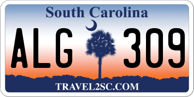 SC license plate ALG309