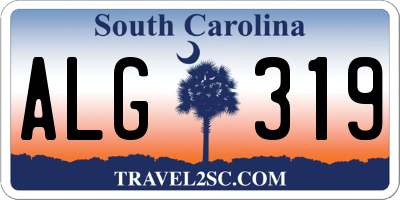 SC license plate ALG319