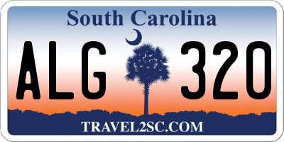 SC license plate ALG320