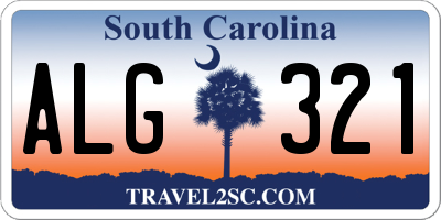 SC license plate ALG321