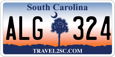 SC license plate ALG324