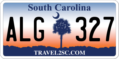 SC license plate ALG327