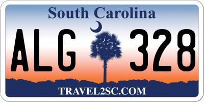 SC license plate ALG328