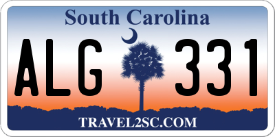 SC license plate ALG331