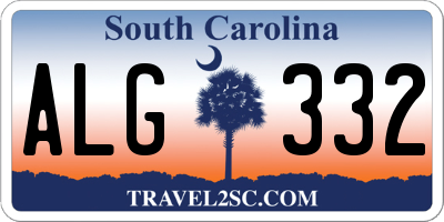 SC license plate ALG332