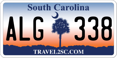 SC license plate ALG338