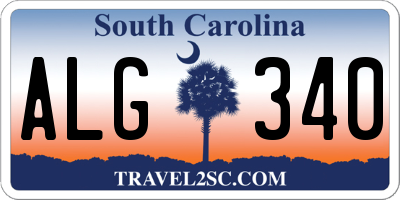 SC license plate ALG340