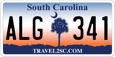 SC license plate ALG341