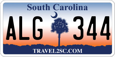 SC license plate ALG344