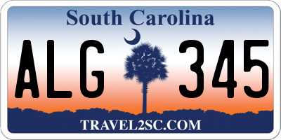 SC license plate ALG345
