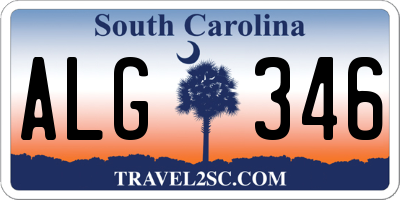 SC license plate ALG346