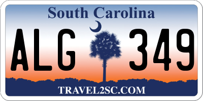 SC license plate ALG349