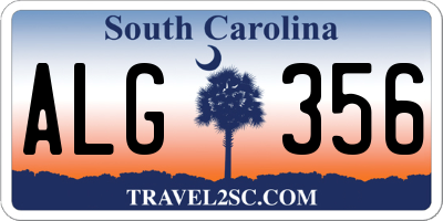 SC license plate ALG356