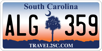 SC license plate ALG359